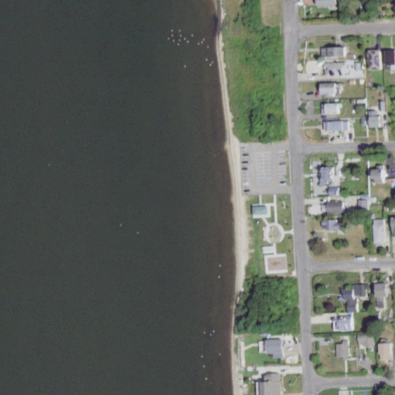Aerial map of Shirley Beach