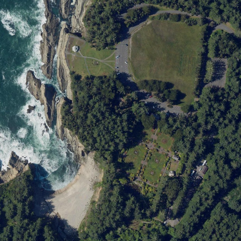 Aerial map of Shore Acres State Park
