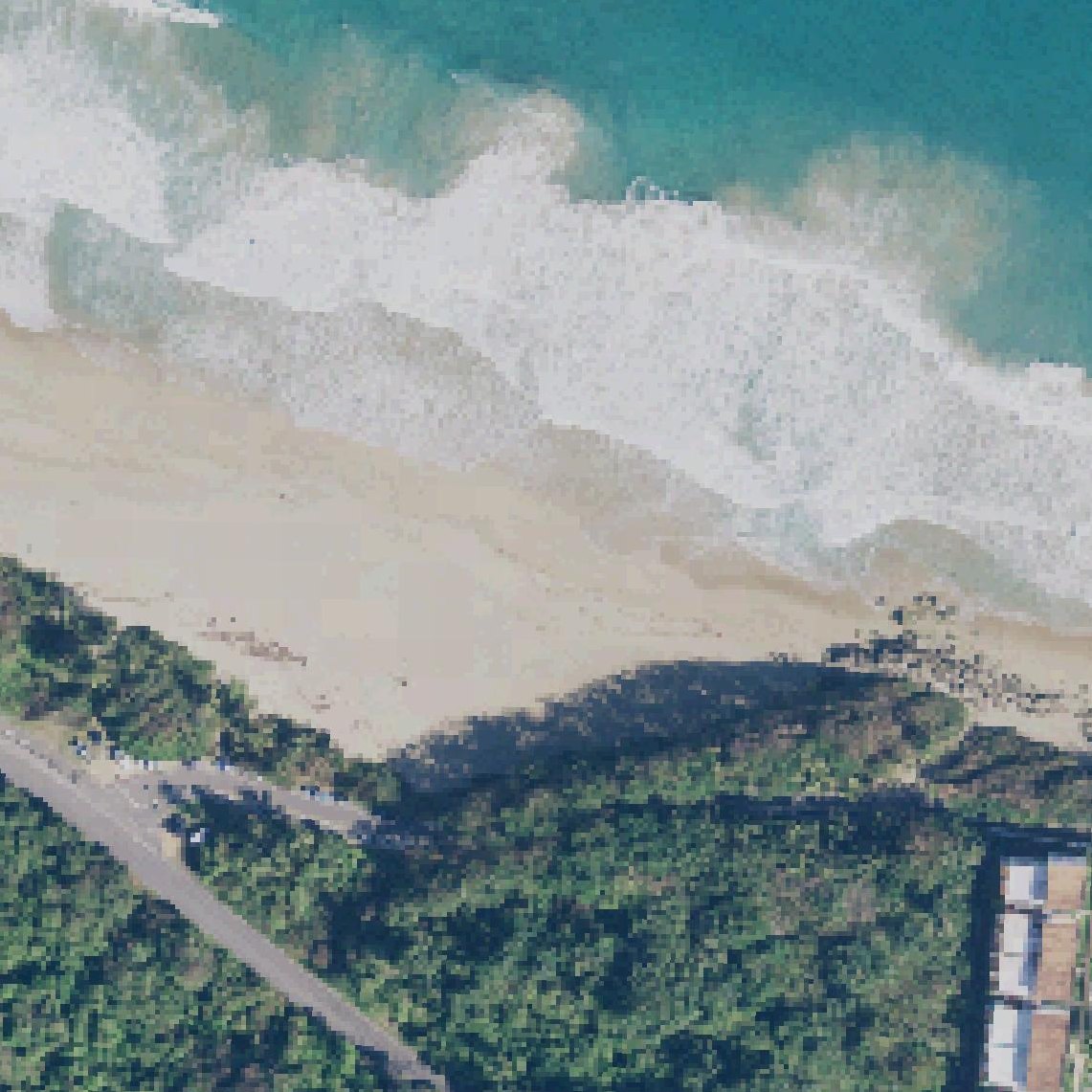 Aerial map of Shore Island Beach