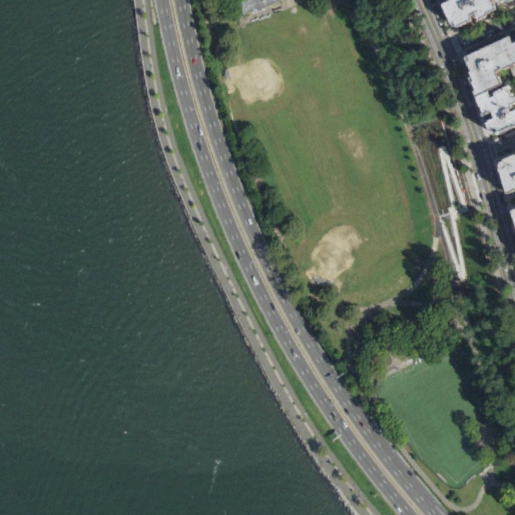 Aerial map of Shore Road Park and Parkway