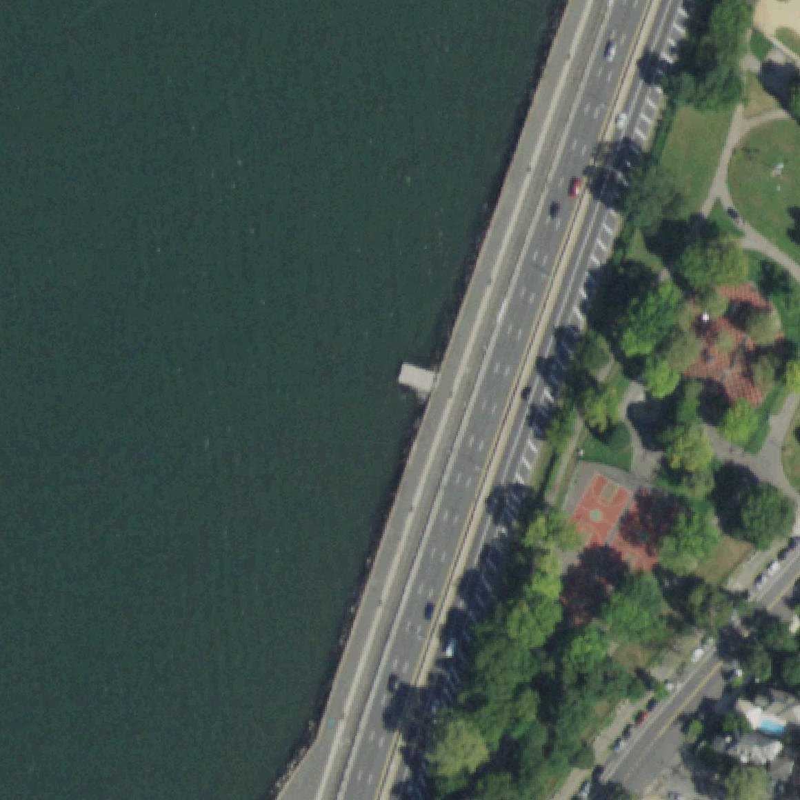 Aerial map of Shore Road Park