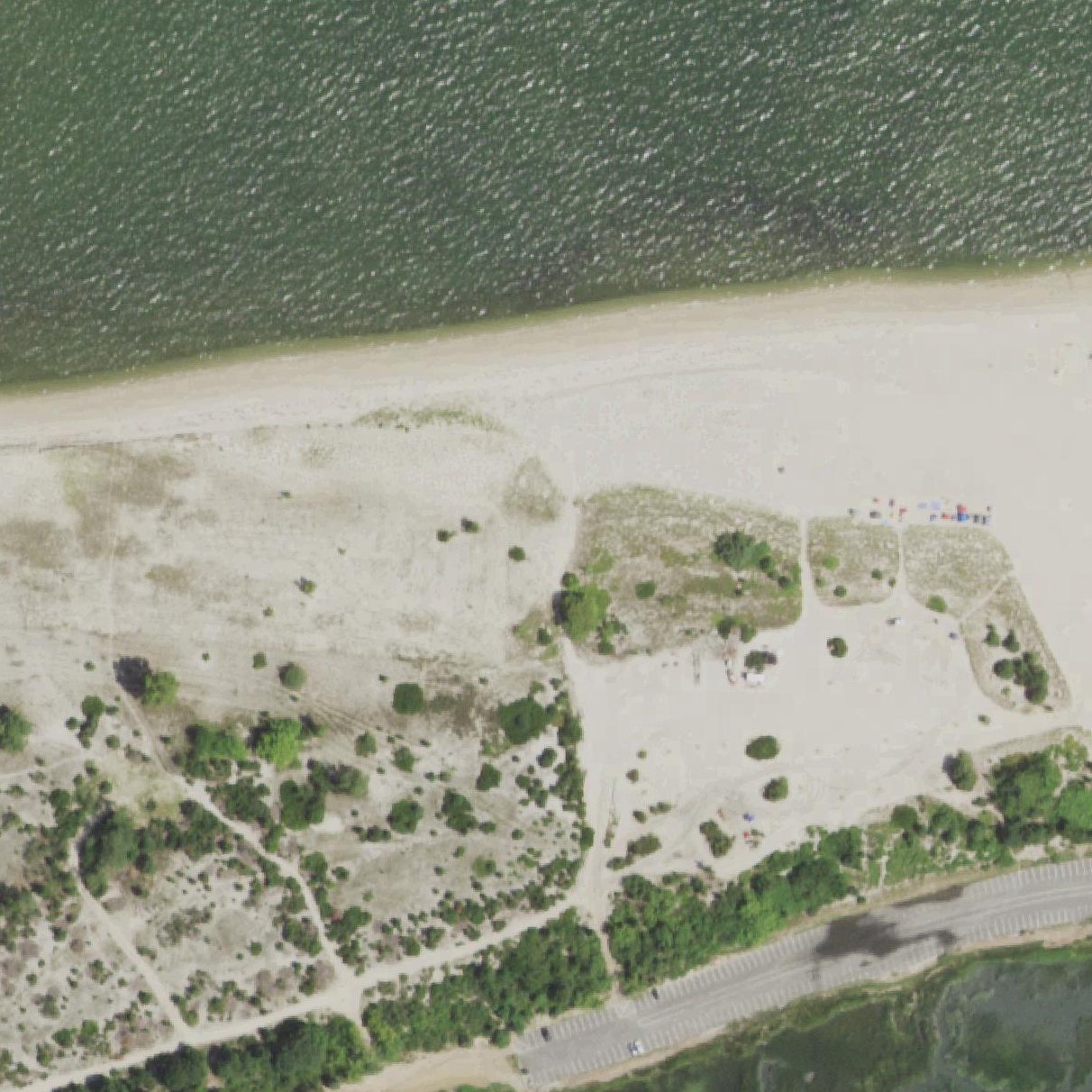 Aerial map of Short Beach
