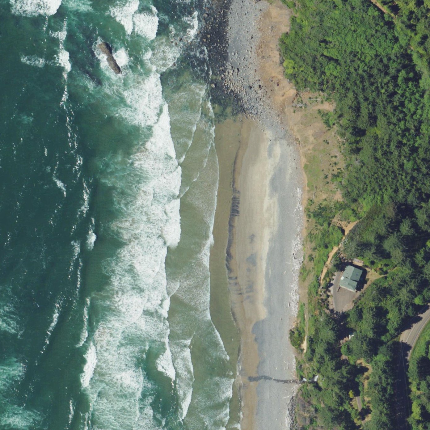Aerial map of Short Beach