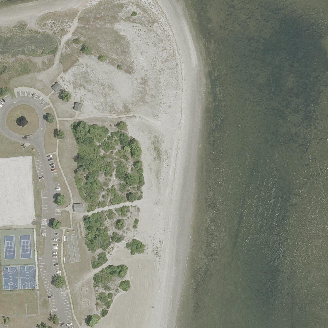 Aerial map of Short Beach Park