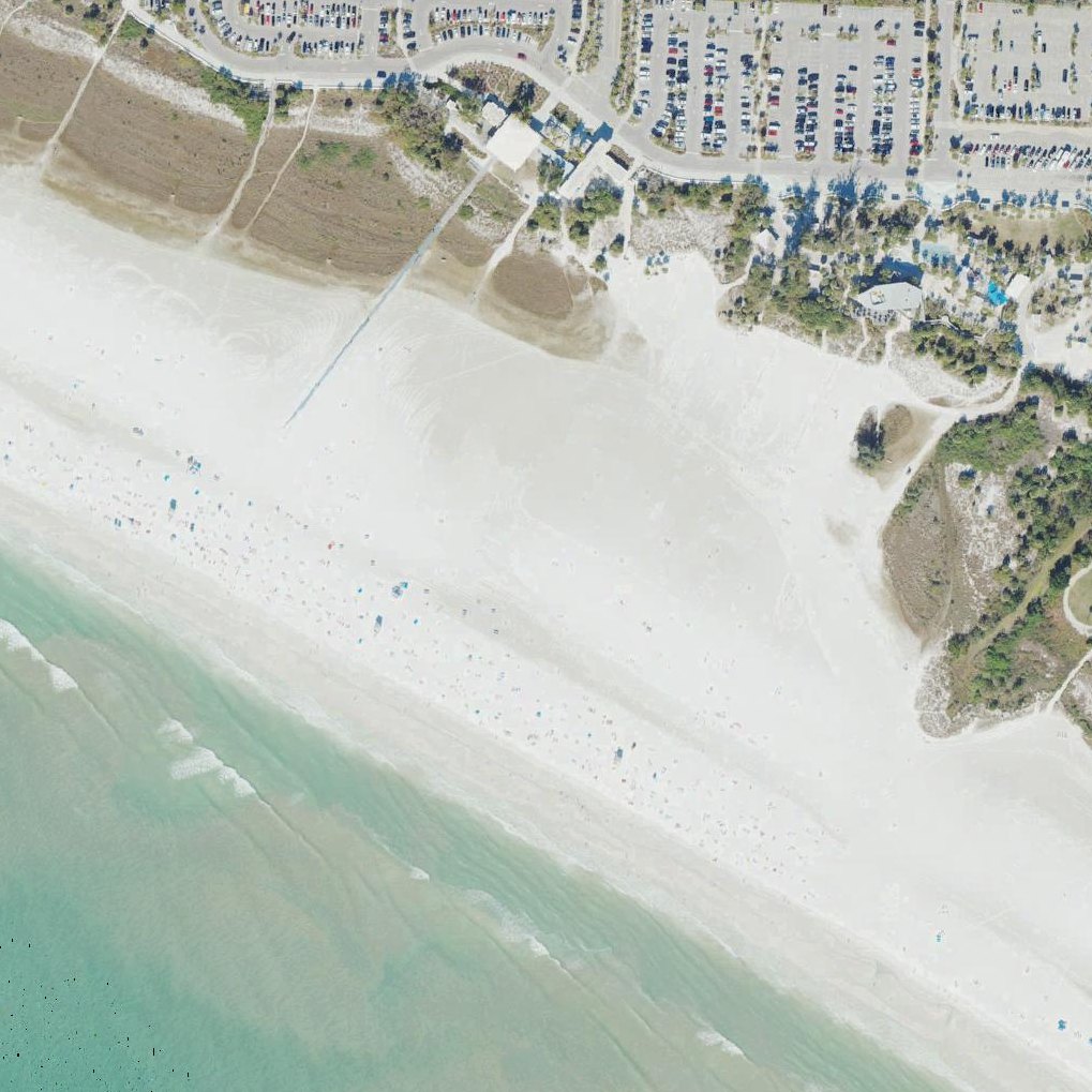 Aerial map of Siesta Beach