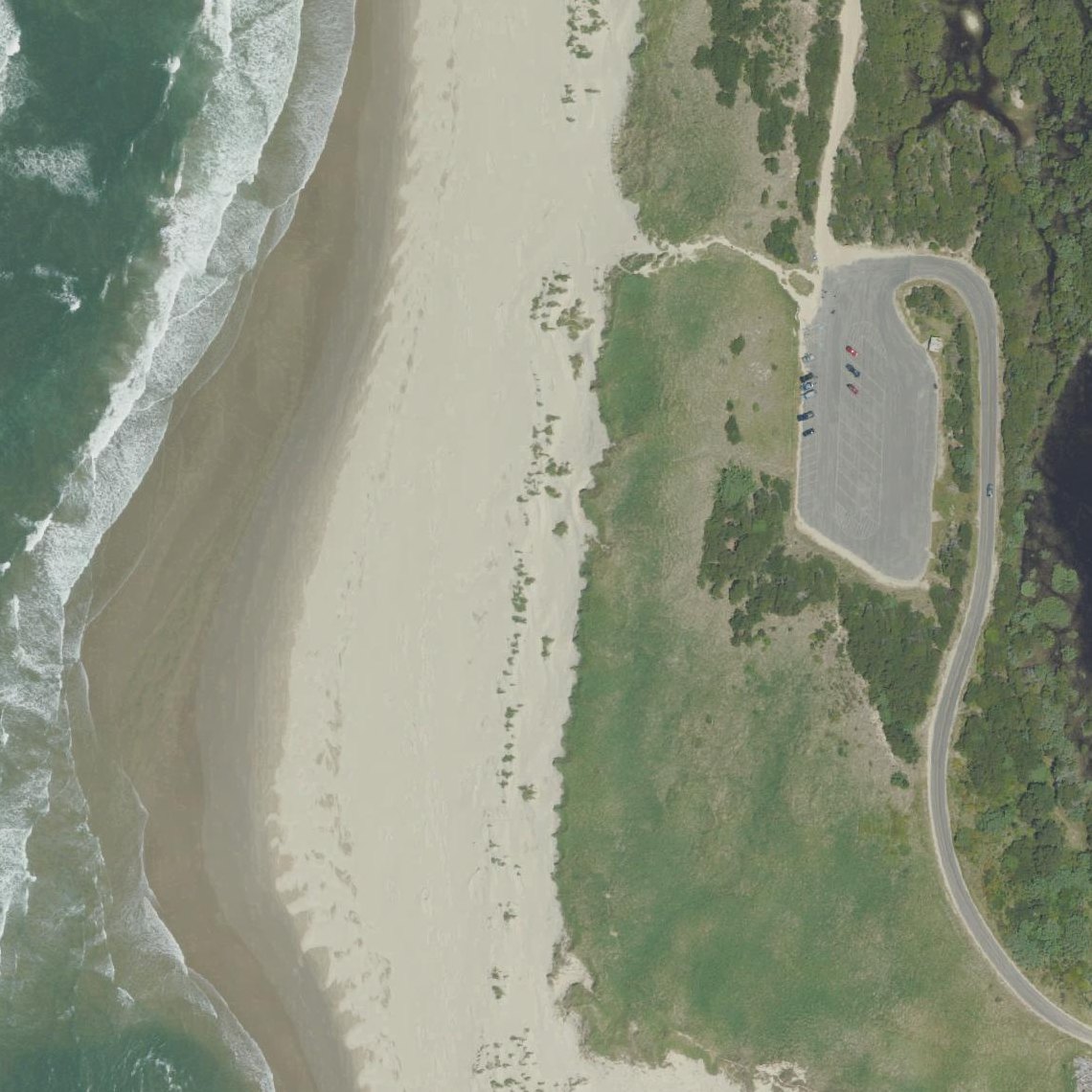 Aerial map of Siltcoos Beach Day Use OHV Staging