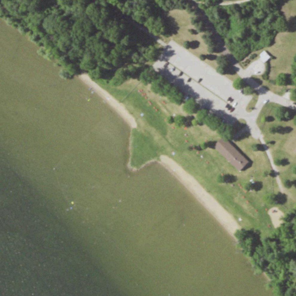 Aerial map of Silver Lake Beach