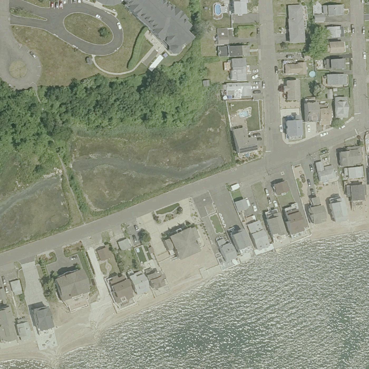Aerial map of Silver Sands Beach