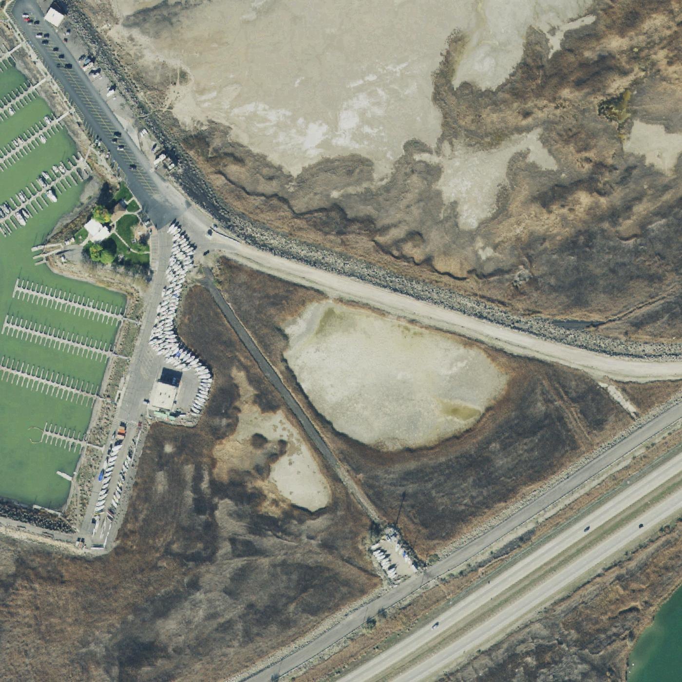 Aerial map of Silver Sands Beach