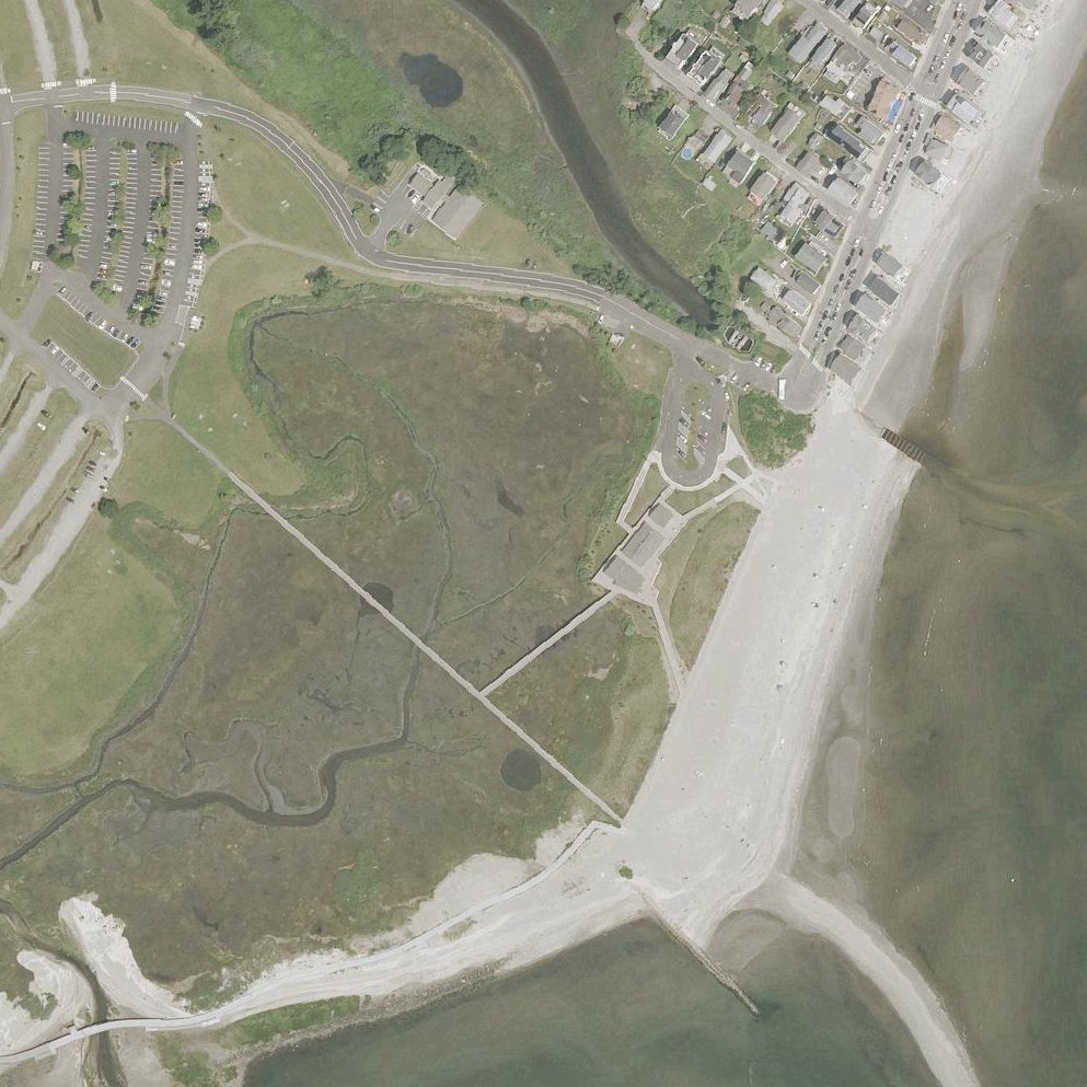 Aerial map of Silver Sands State Park