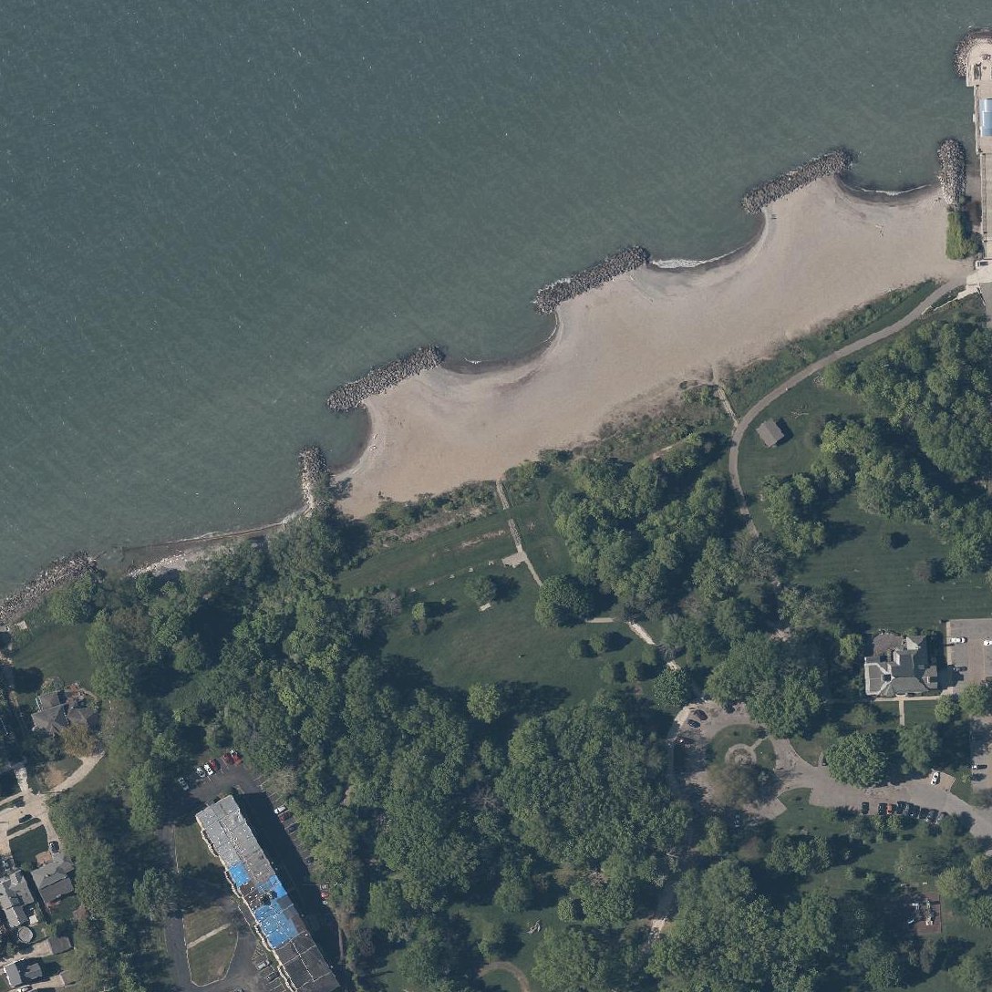 Aerial map of Sims Beach