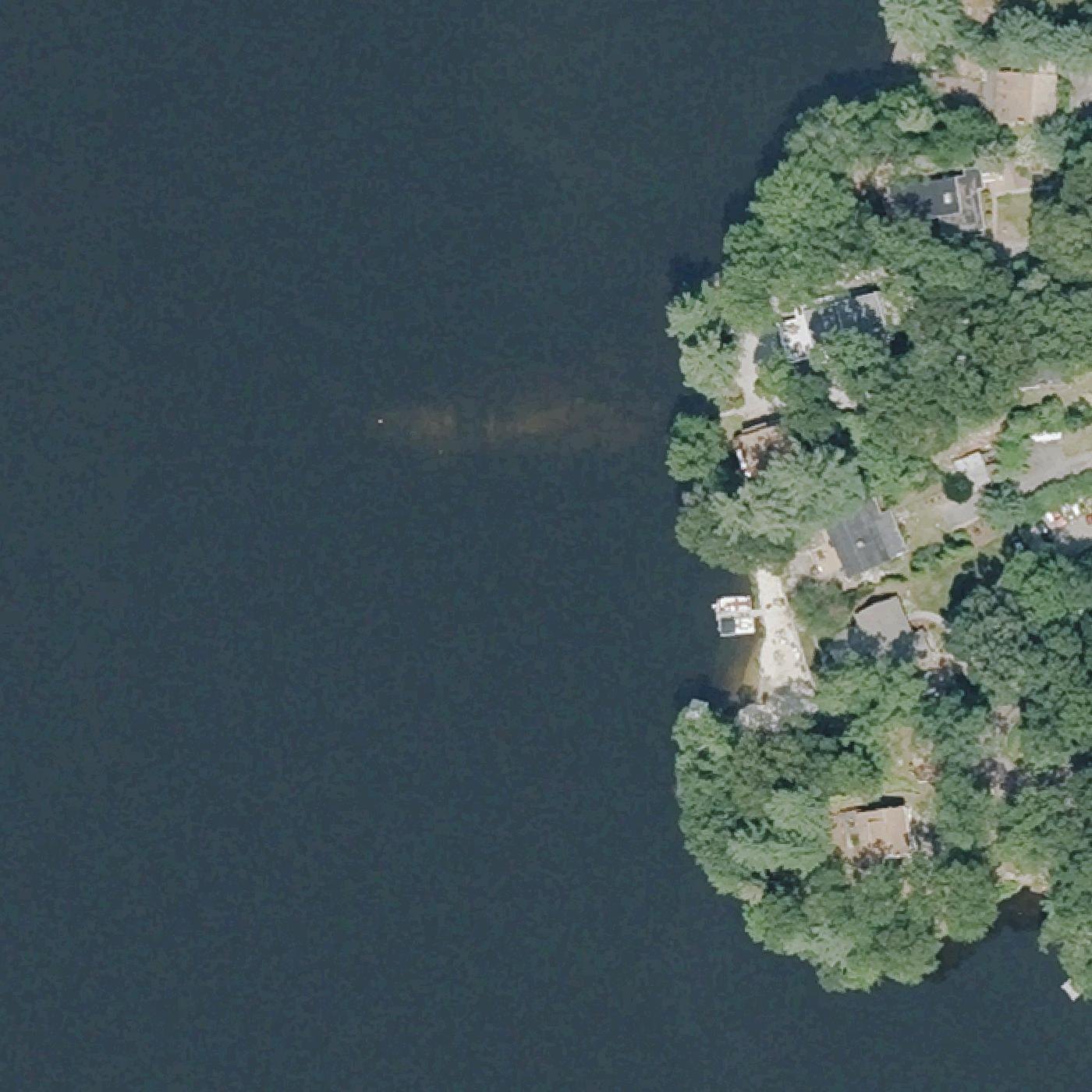 Aerial map of Slacks Pond Beach