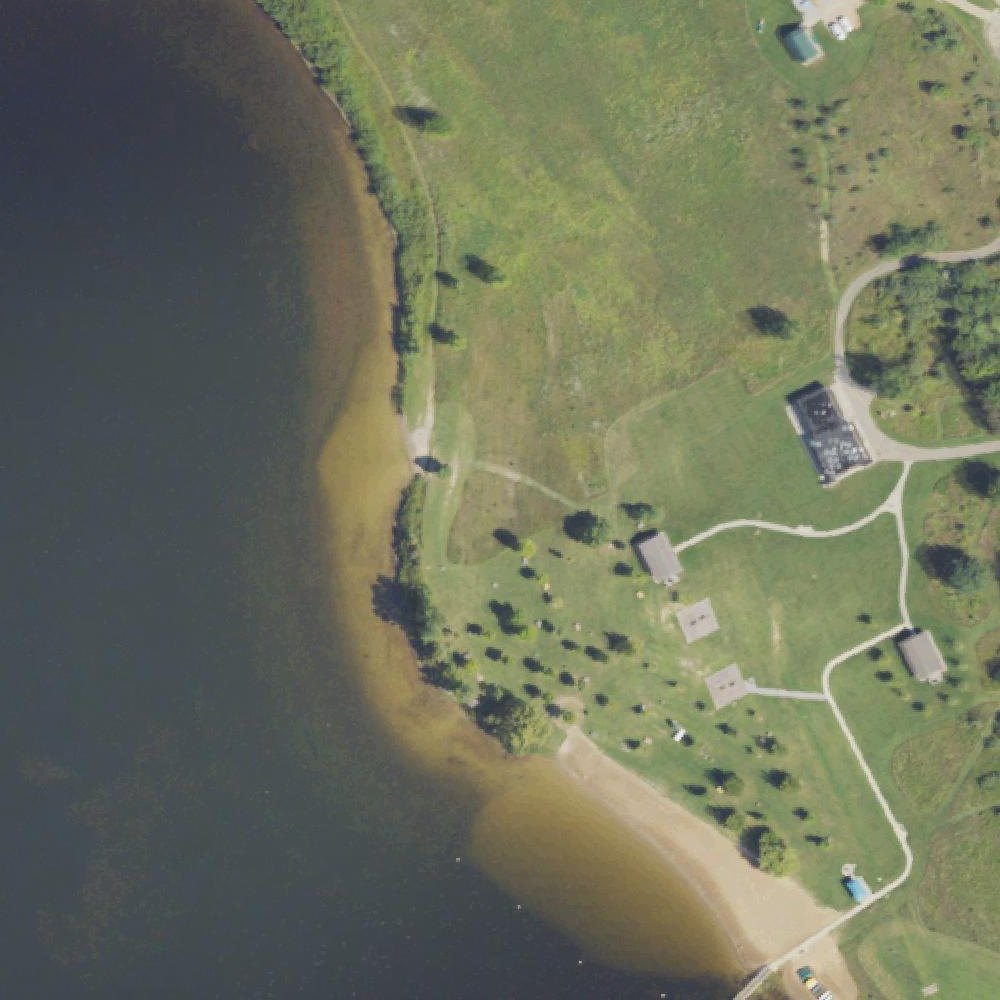 Aerial map of Sleepy Hollow Dog Beach