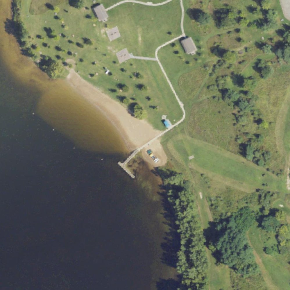Aerial map of Sleepy Hollow State Park Beach