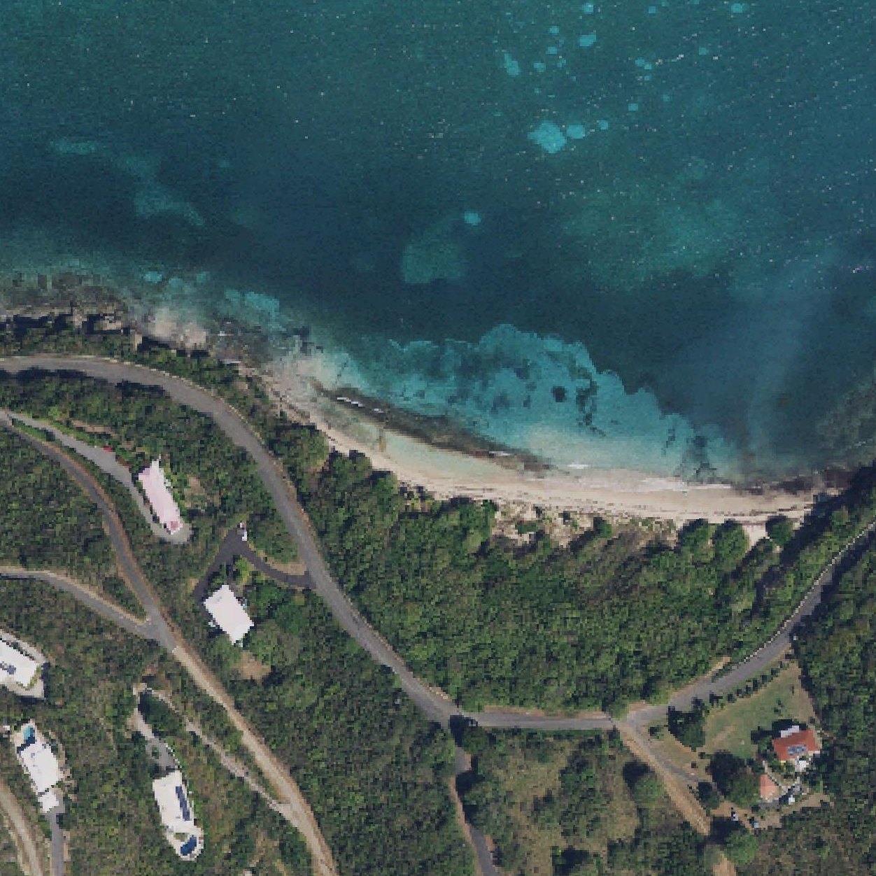 Aerial map of Smuggler's Cove Beach