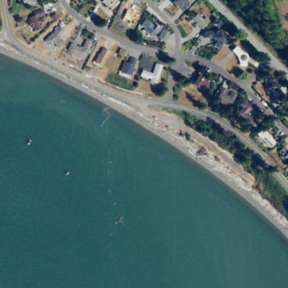 Aerial map of Sneeoosh Beach