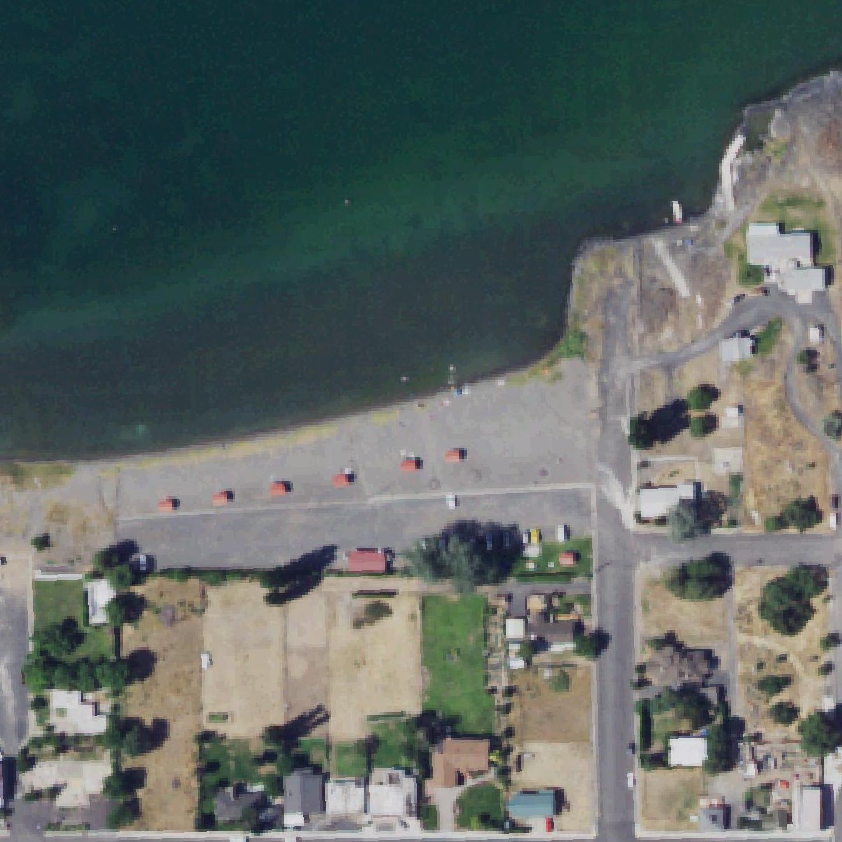 Aerial map of Soap Lake - West Beach