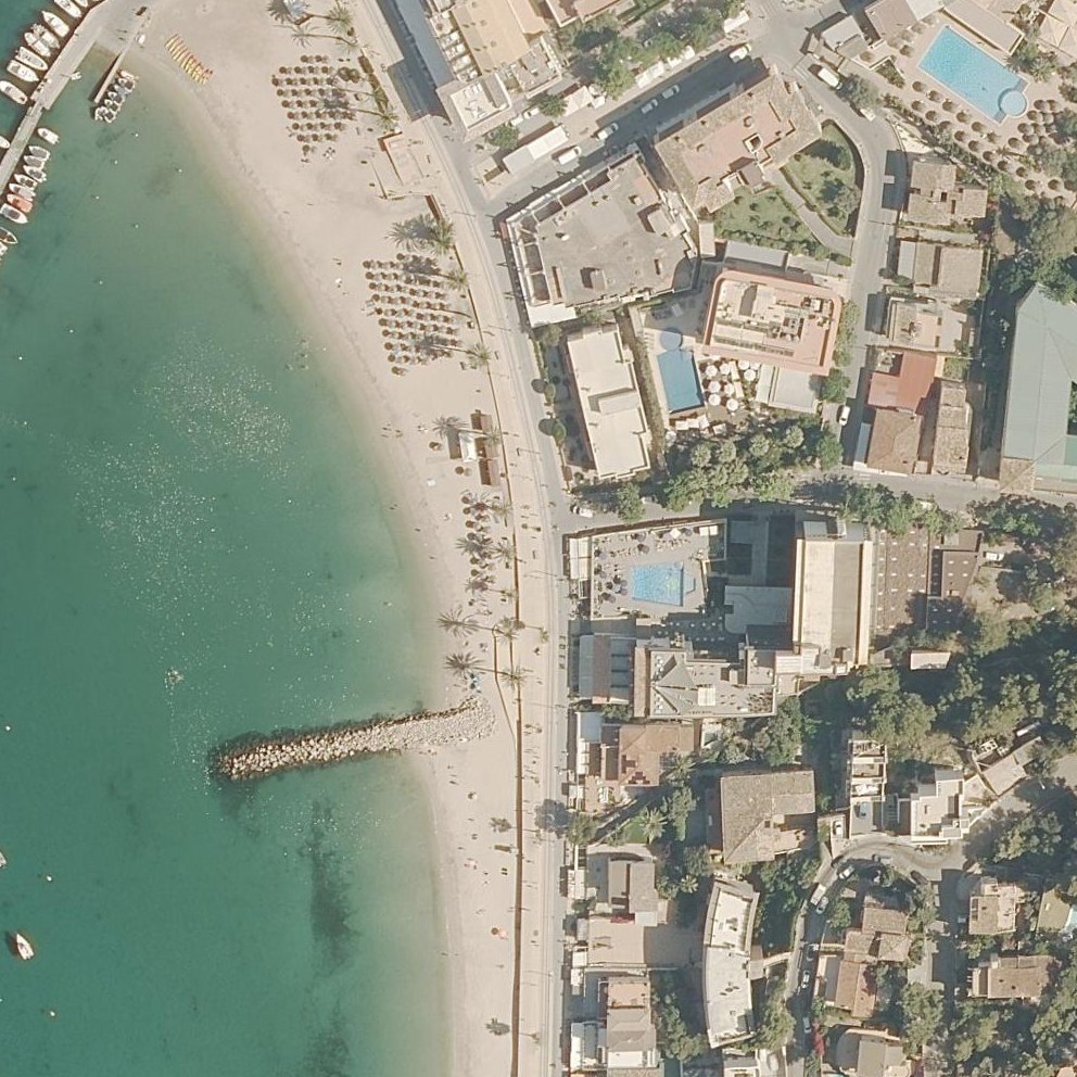 Aerial map of Sóller Playa