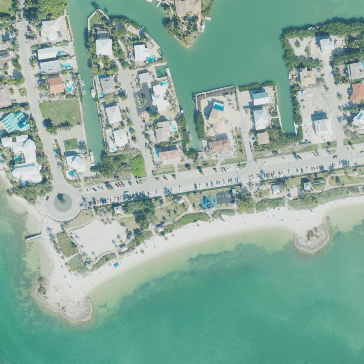 Aerial map of Sombrero Beach