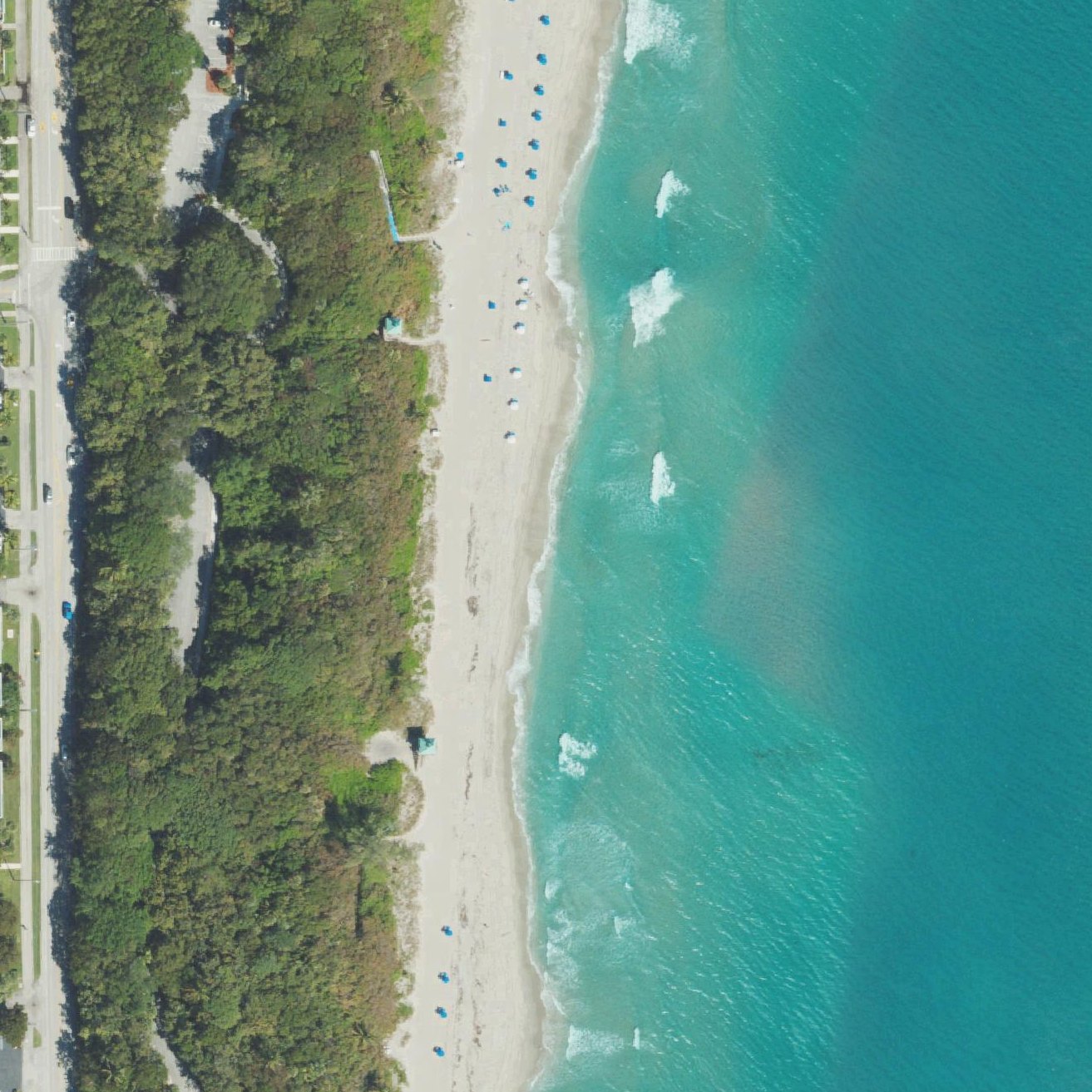 Aerial map of South Beach Park, Boca Raton