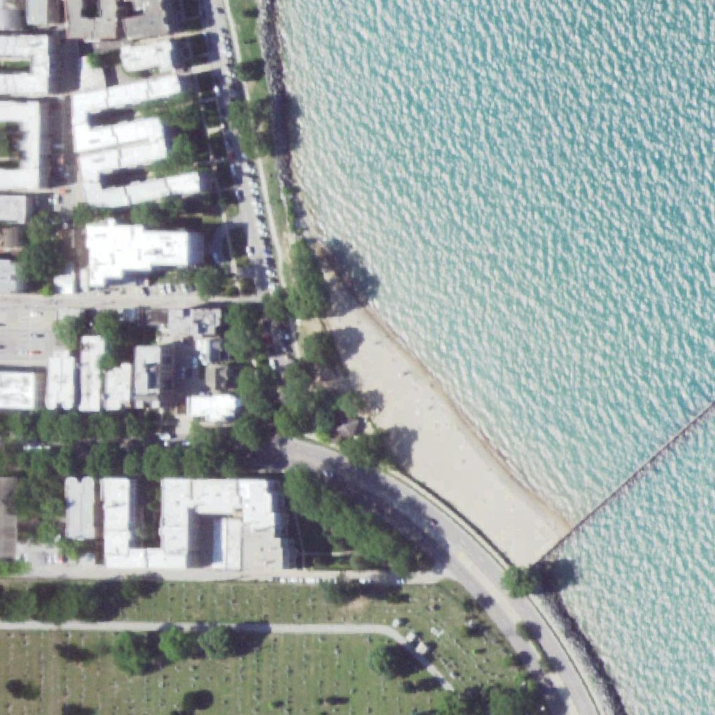 Aerial map of South Boulevard Beach