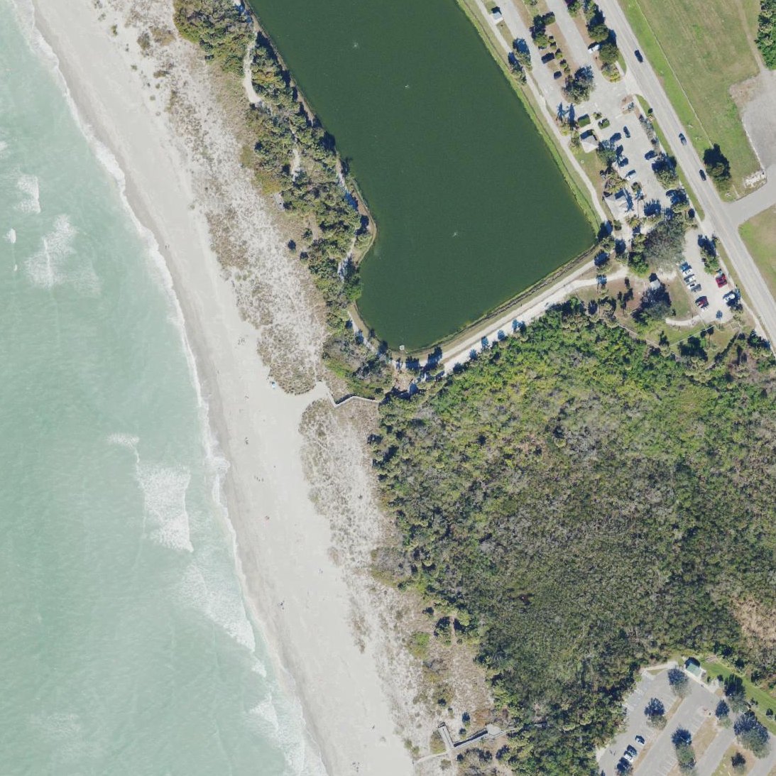 Aerial map of South Brohard Beach Paw Park