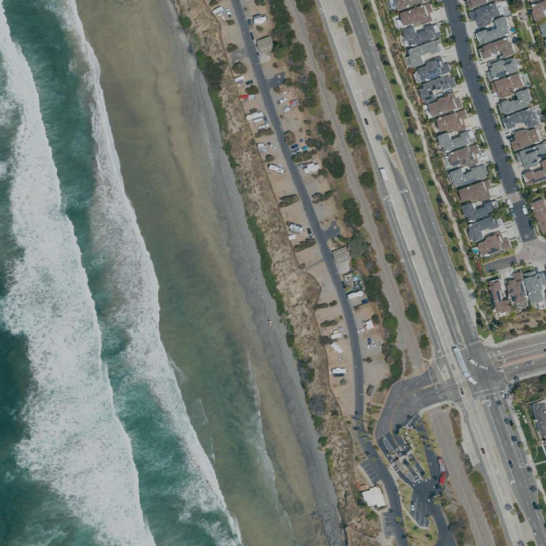 Aerial map of South Carlsbad State Beach