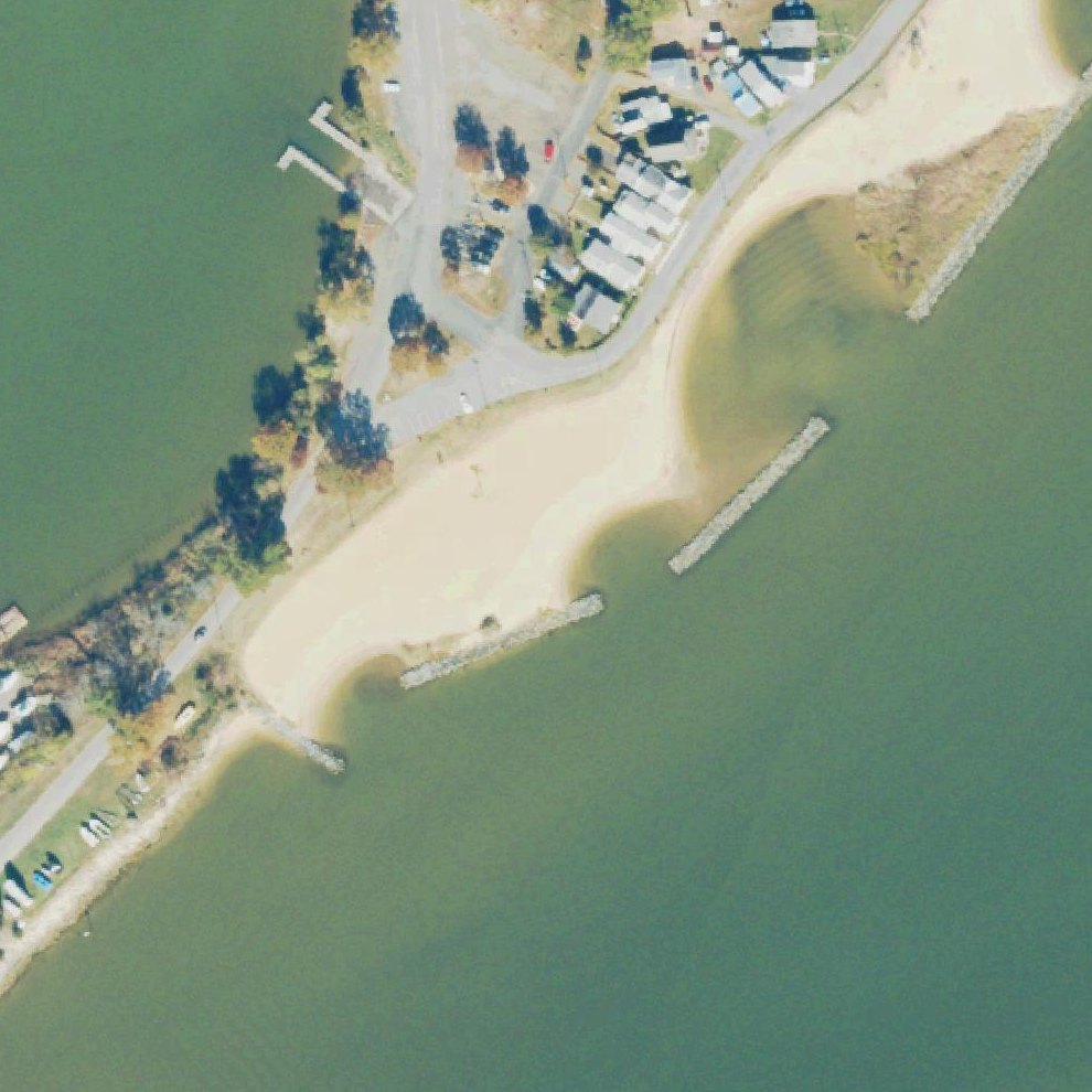 Aerial map of South Colonial Beach