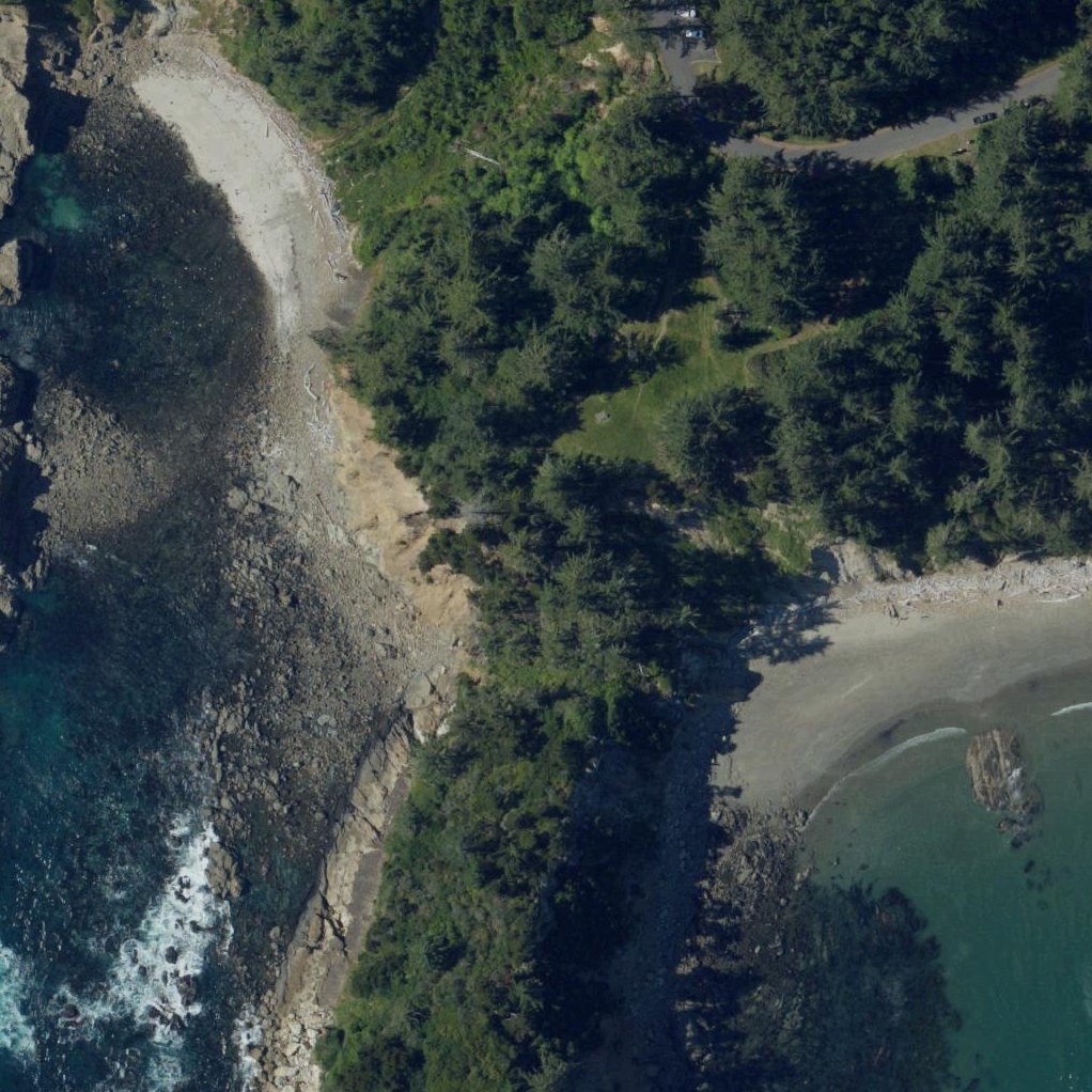 Aerial map of South Cove Beach