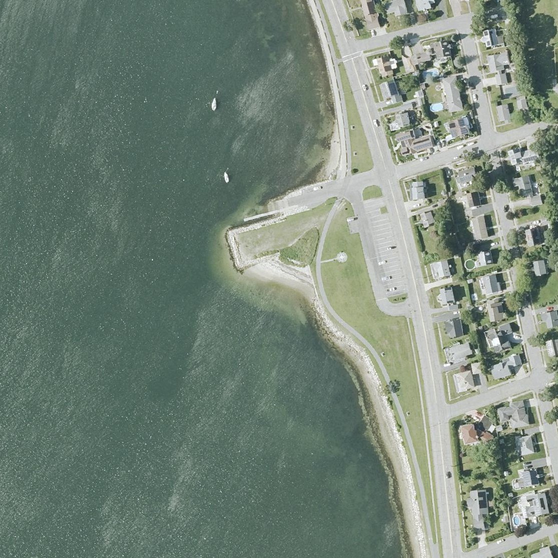 Aerial map of South End Beach Compass