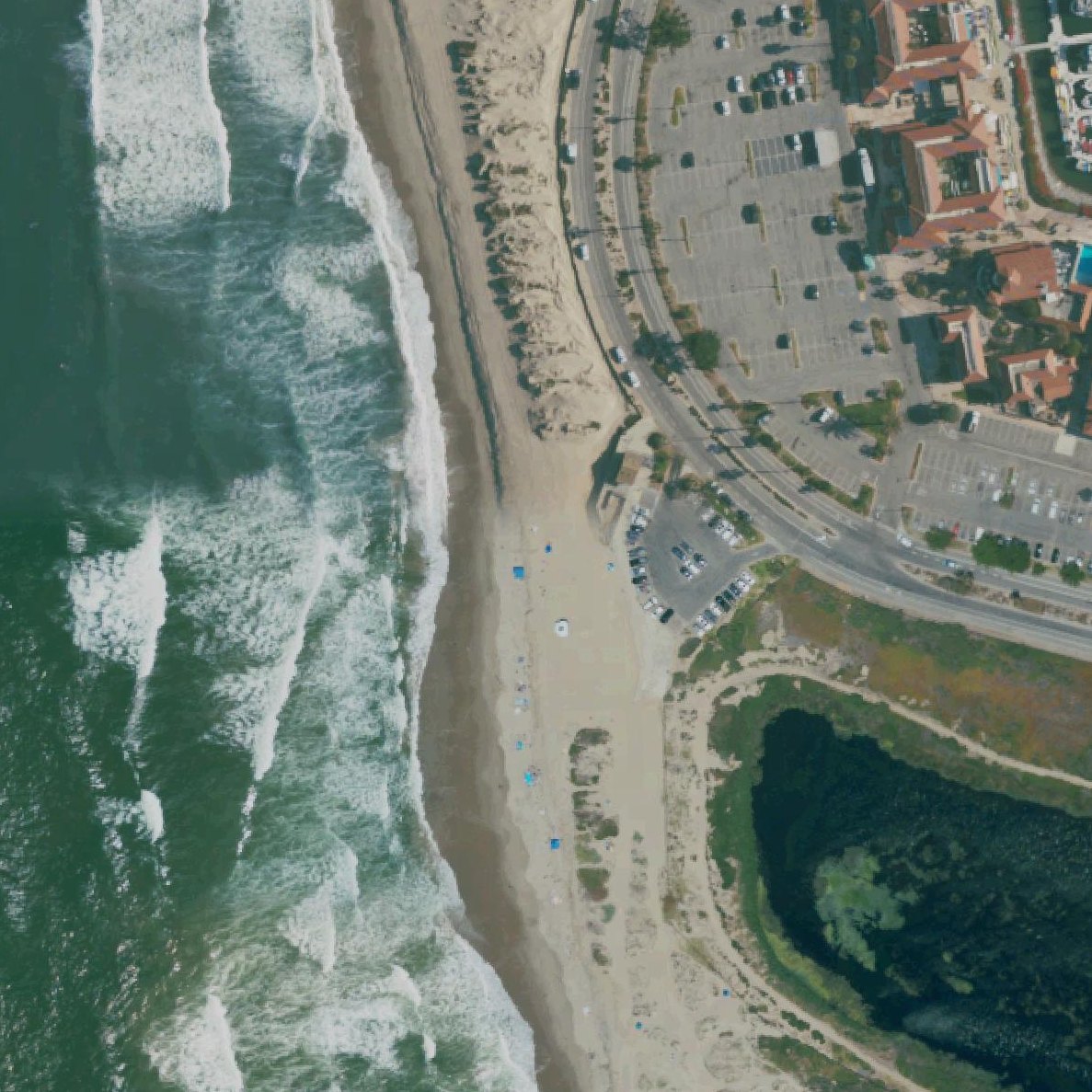 Aerial map of South Jetty Beach