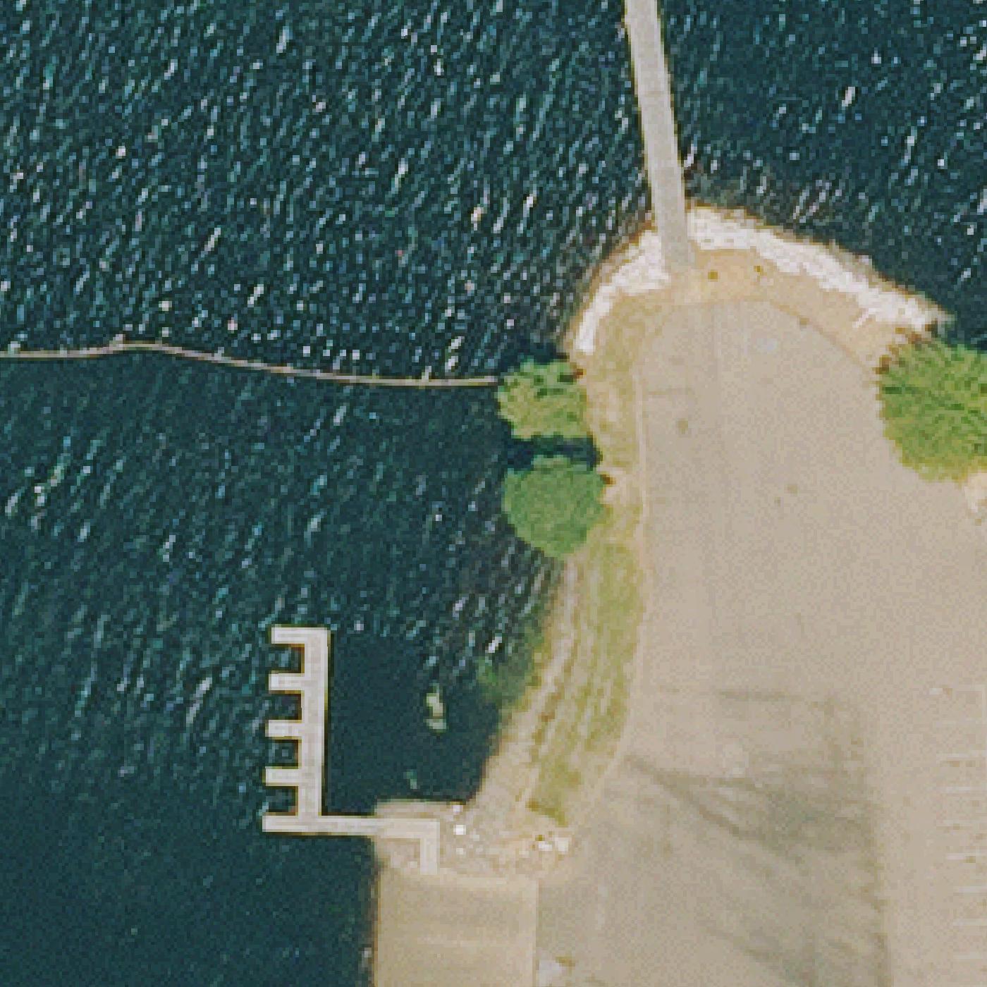 Aerial map of South lake shore