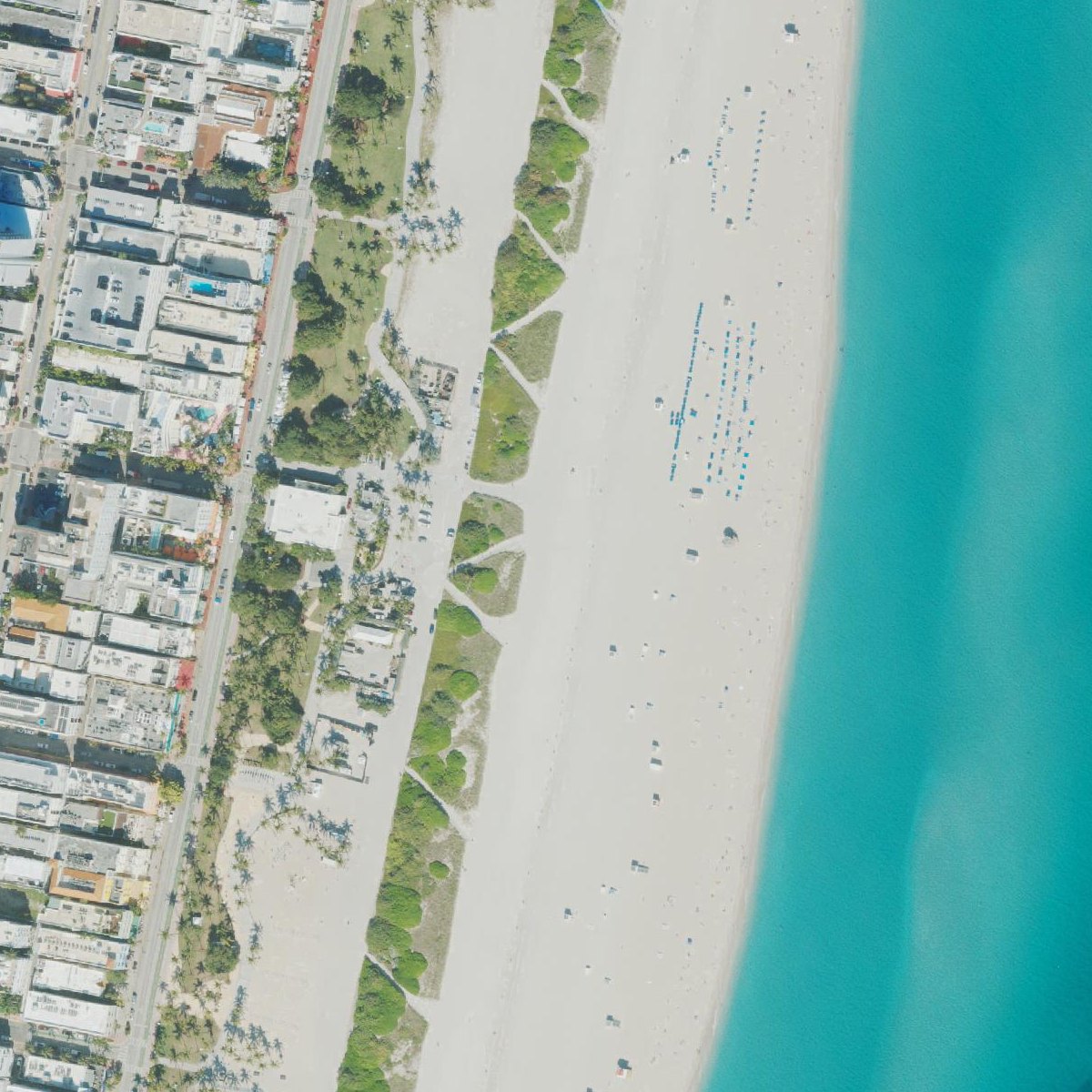 Aerial map of South Miami Beach