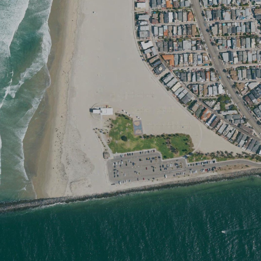 Aerial map of South Mission Beach Park