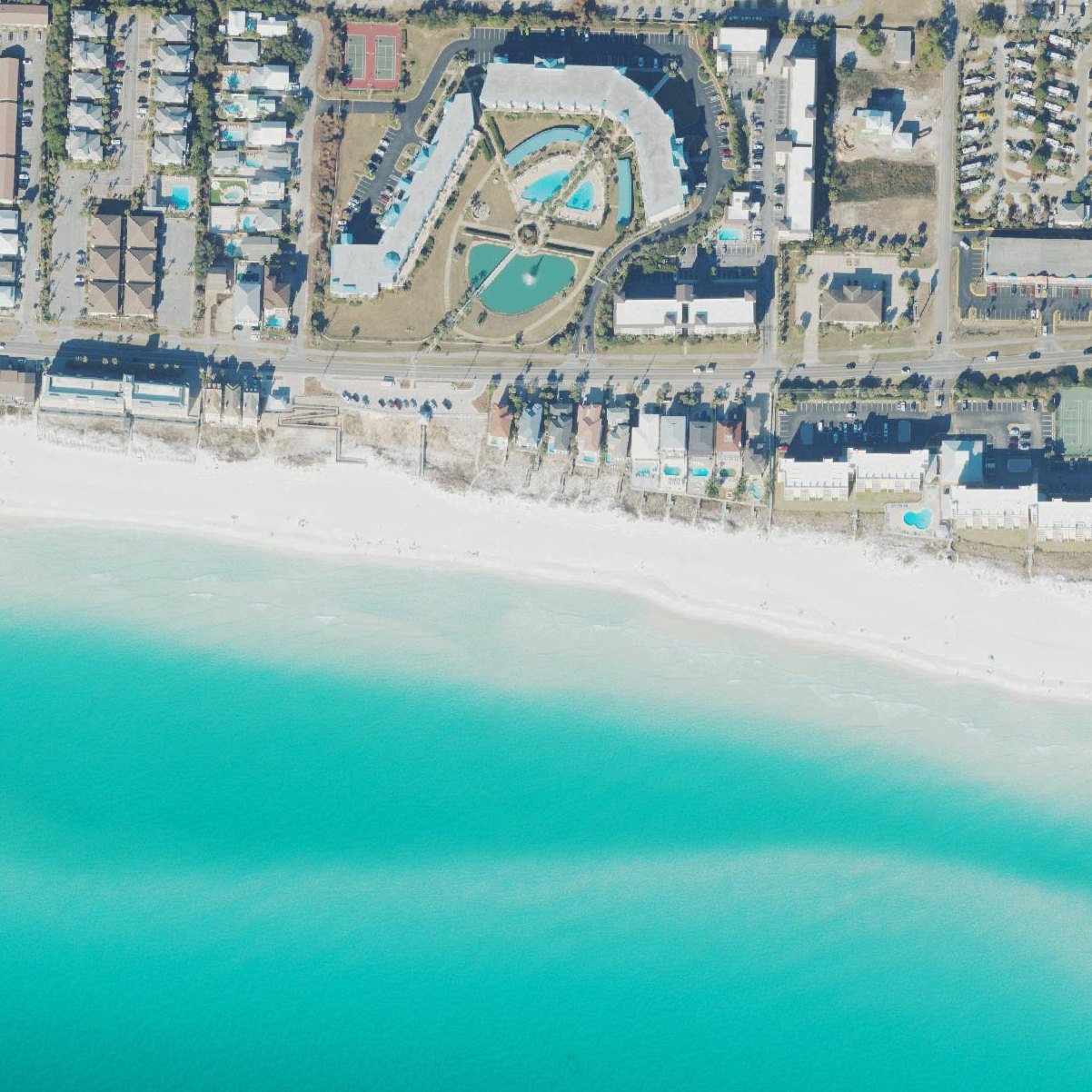 Aerial map of South Walton Public Beach Access/ Yellow Bluff