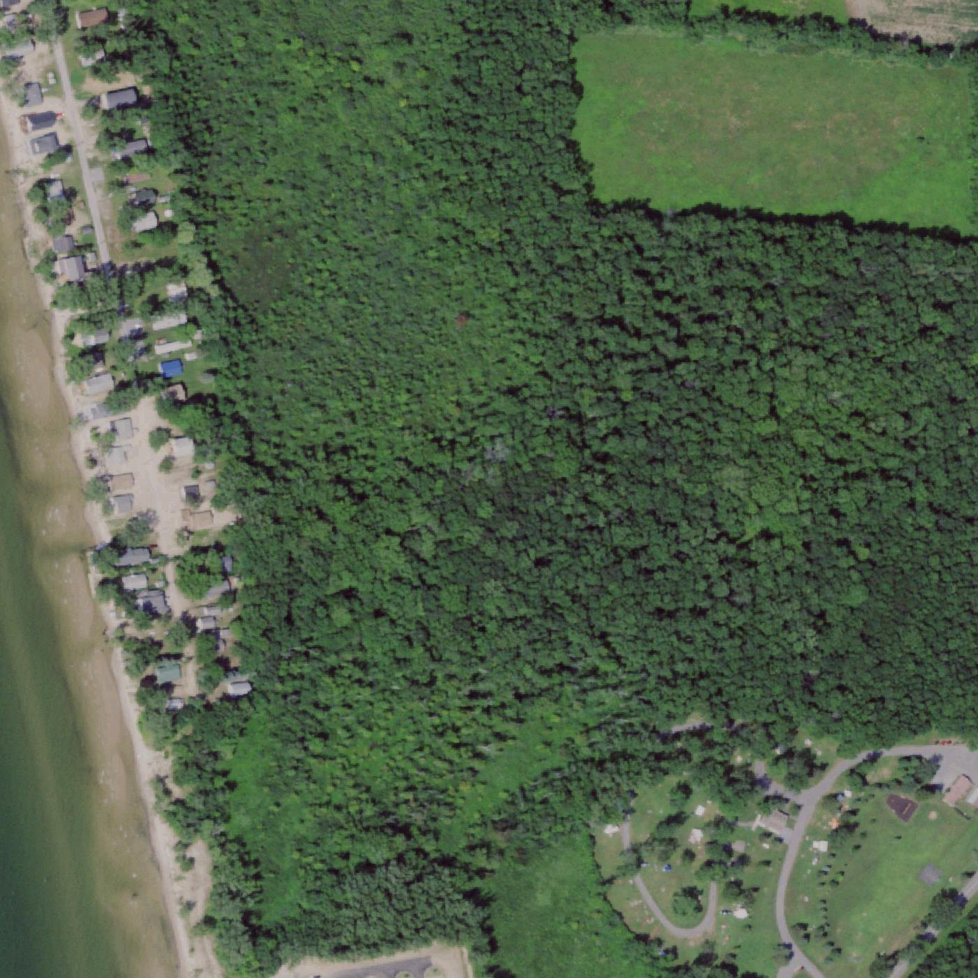 Aerial map of Southwick Beach State Park