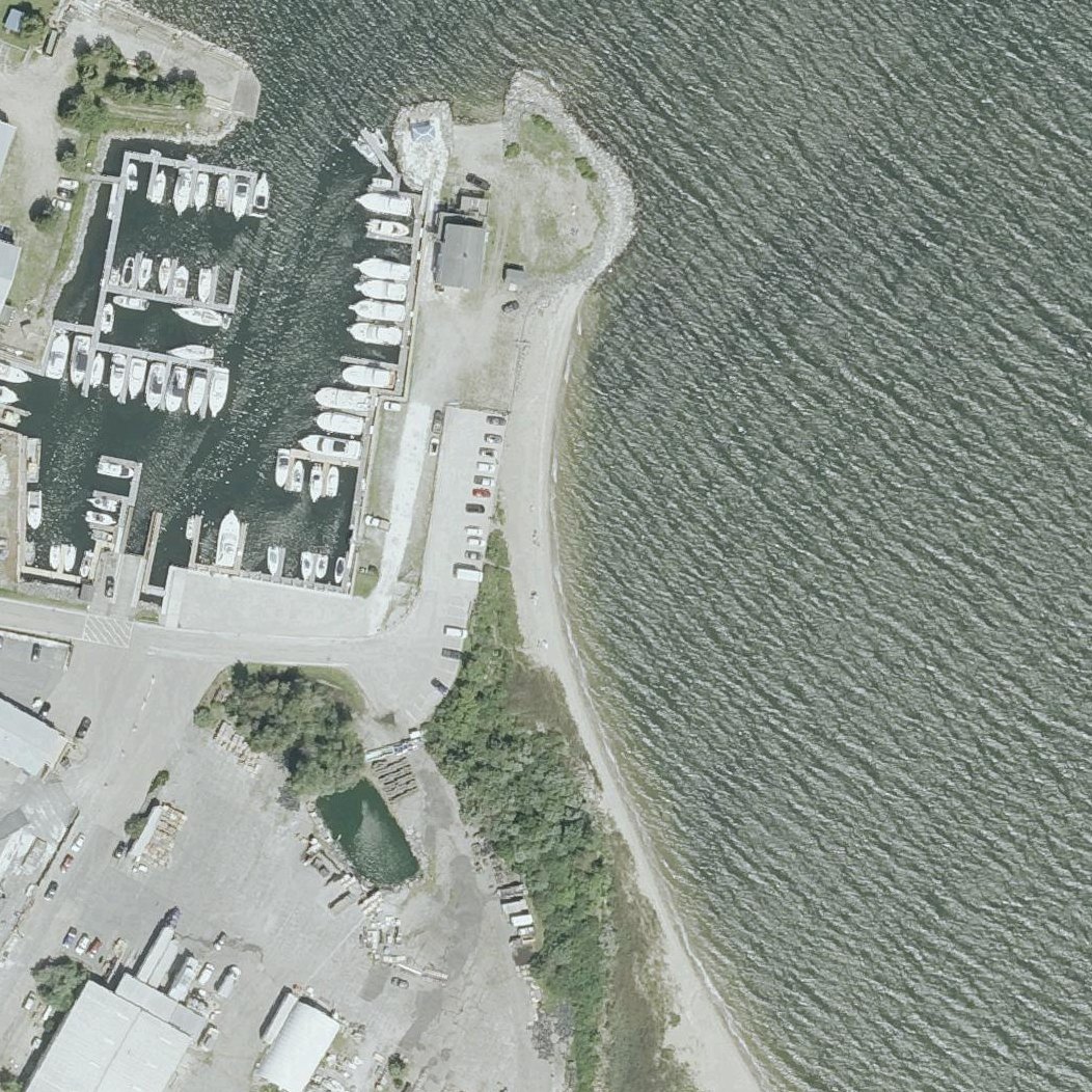 Aerial map of Spink Neck Beach