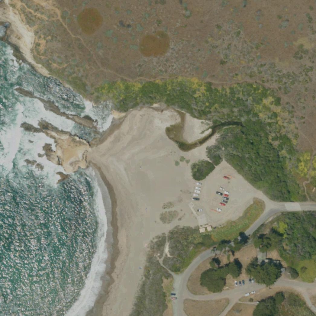 Aerial map of Spooner's Cove tidepools