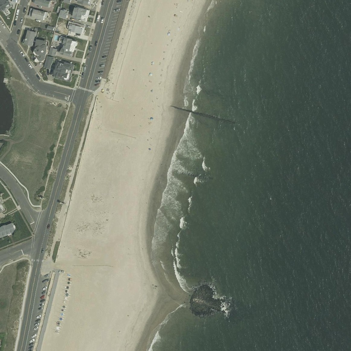 Aerial map of Spring Lake Dog Beach