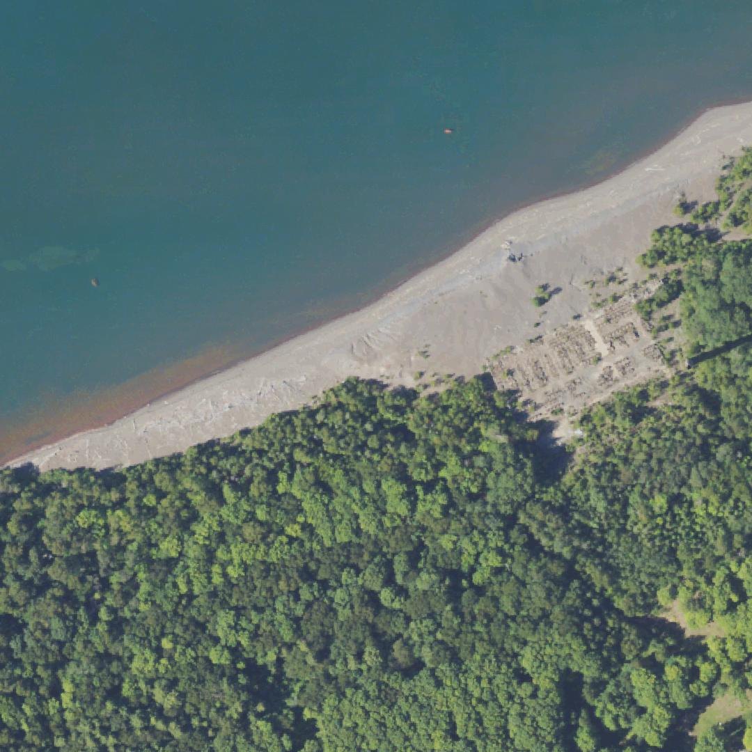 Aerial map of Stamp Sand