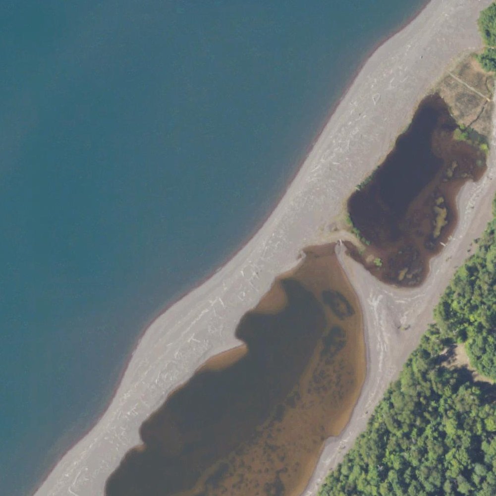 Aerial map of Stamp Sand