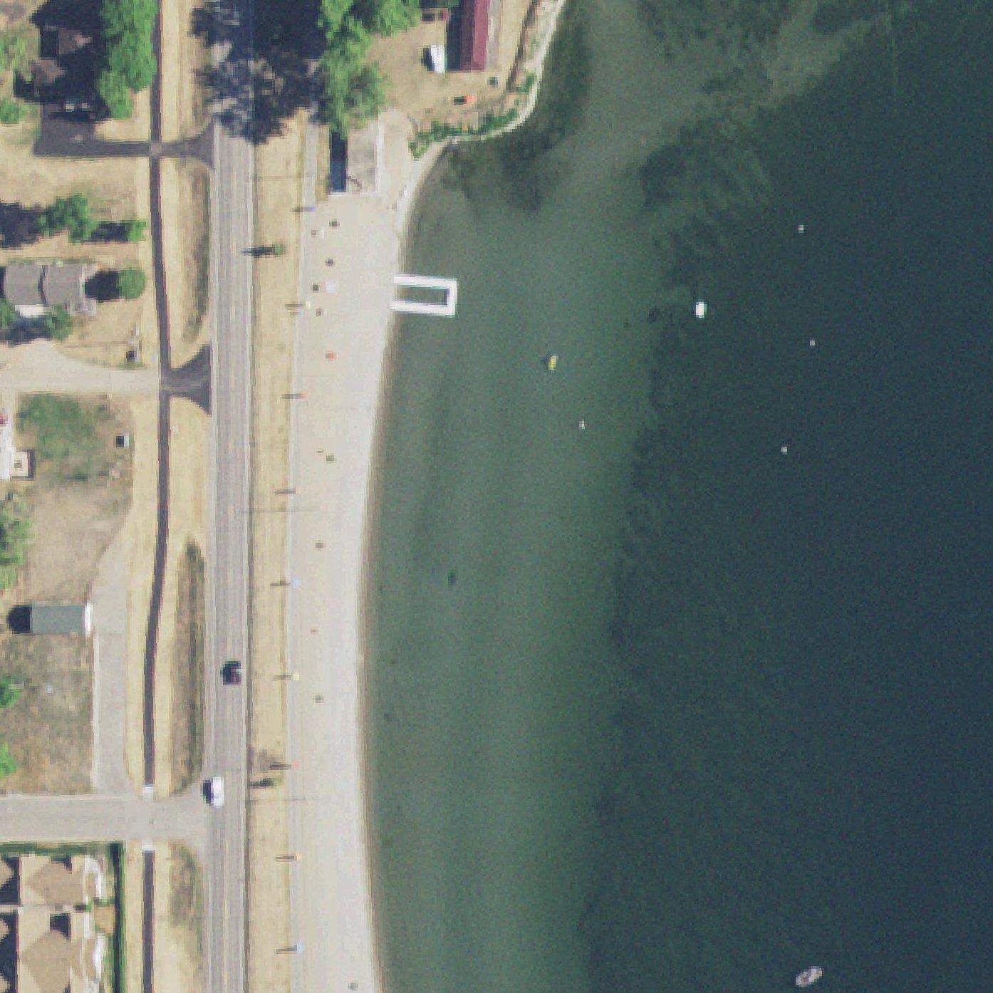 Aerial map of Starbuck Public Beach