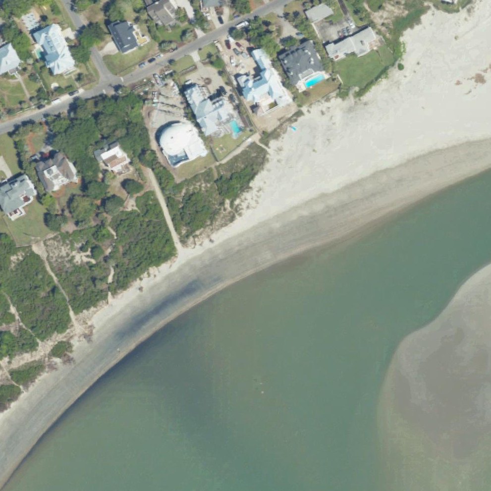Aerial map of Station 28 1/2 - - Public Beach Access