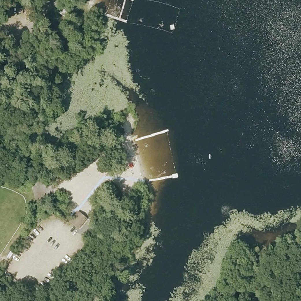 Aerial map of Stiles Pond Beach