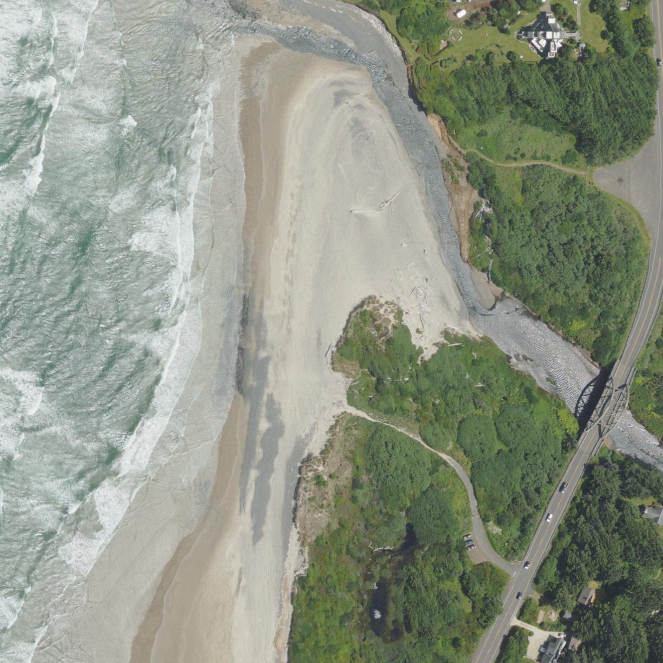 Aerial map of Stonefield Beach State Recreation Site