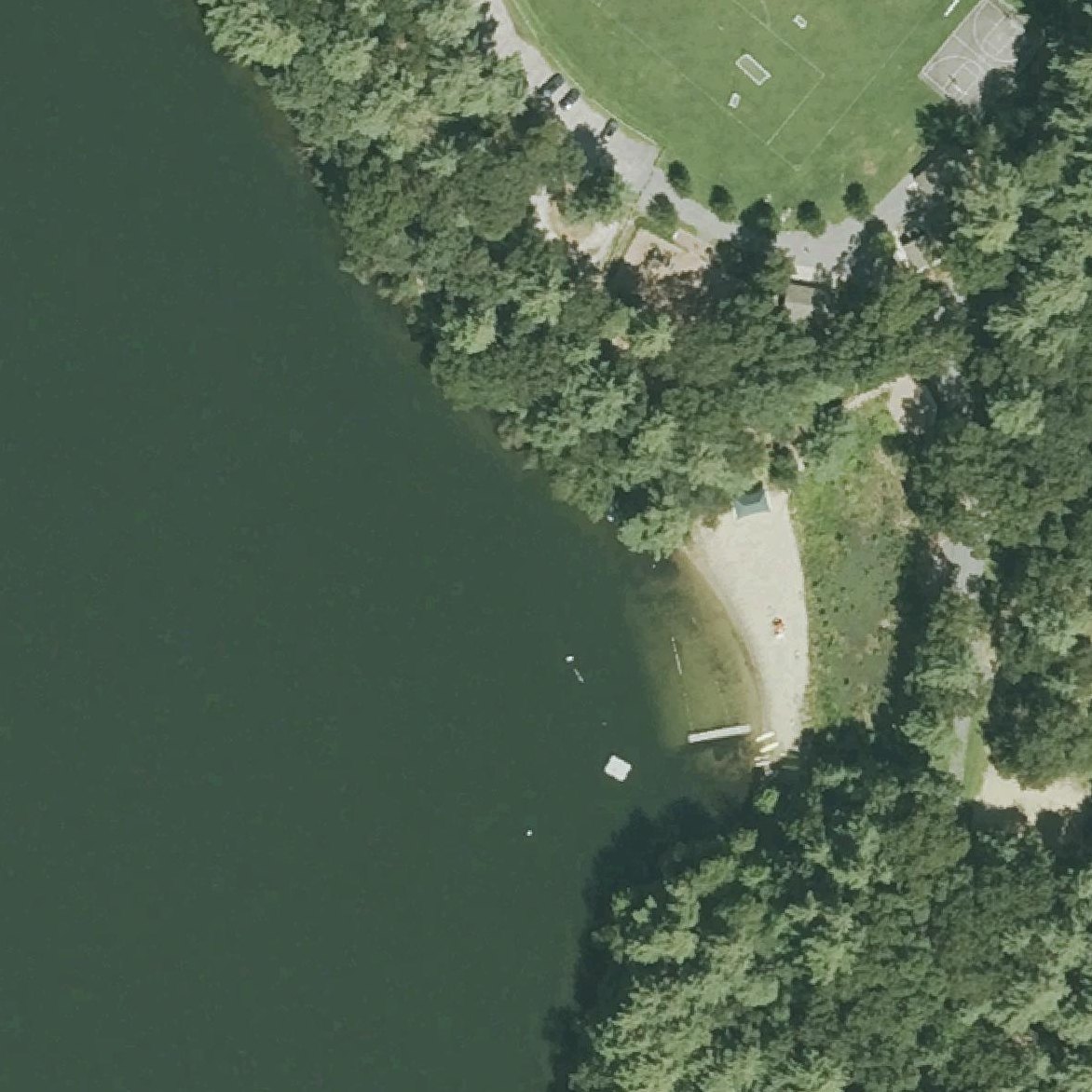 Aerial map of Stow Town Beach