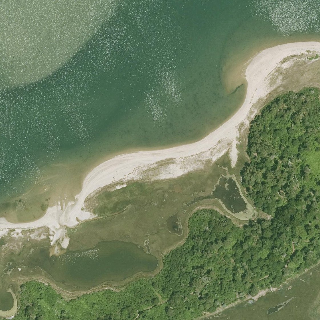 Aerial map of Strong Island Beach