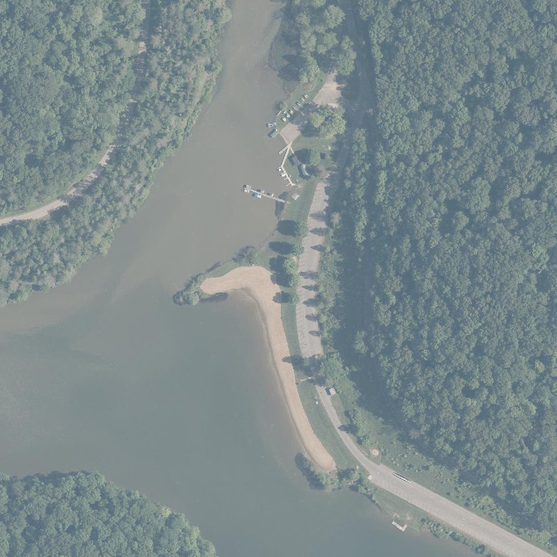 Aerial map of Stroud's Run Beach