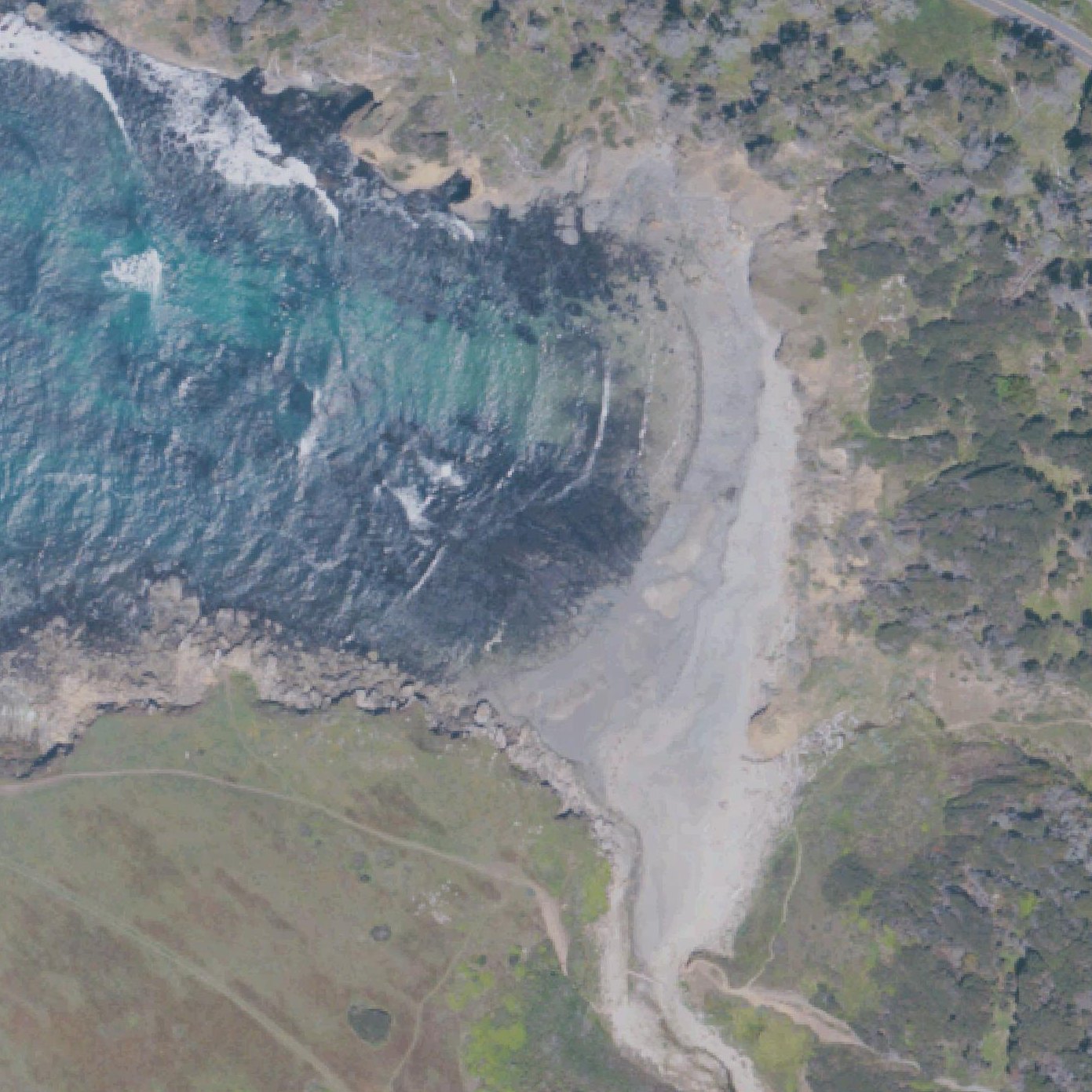 Aerial map of Stump Beach