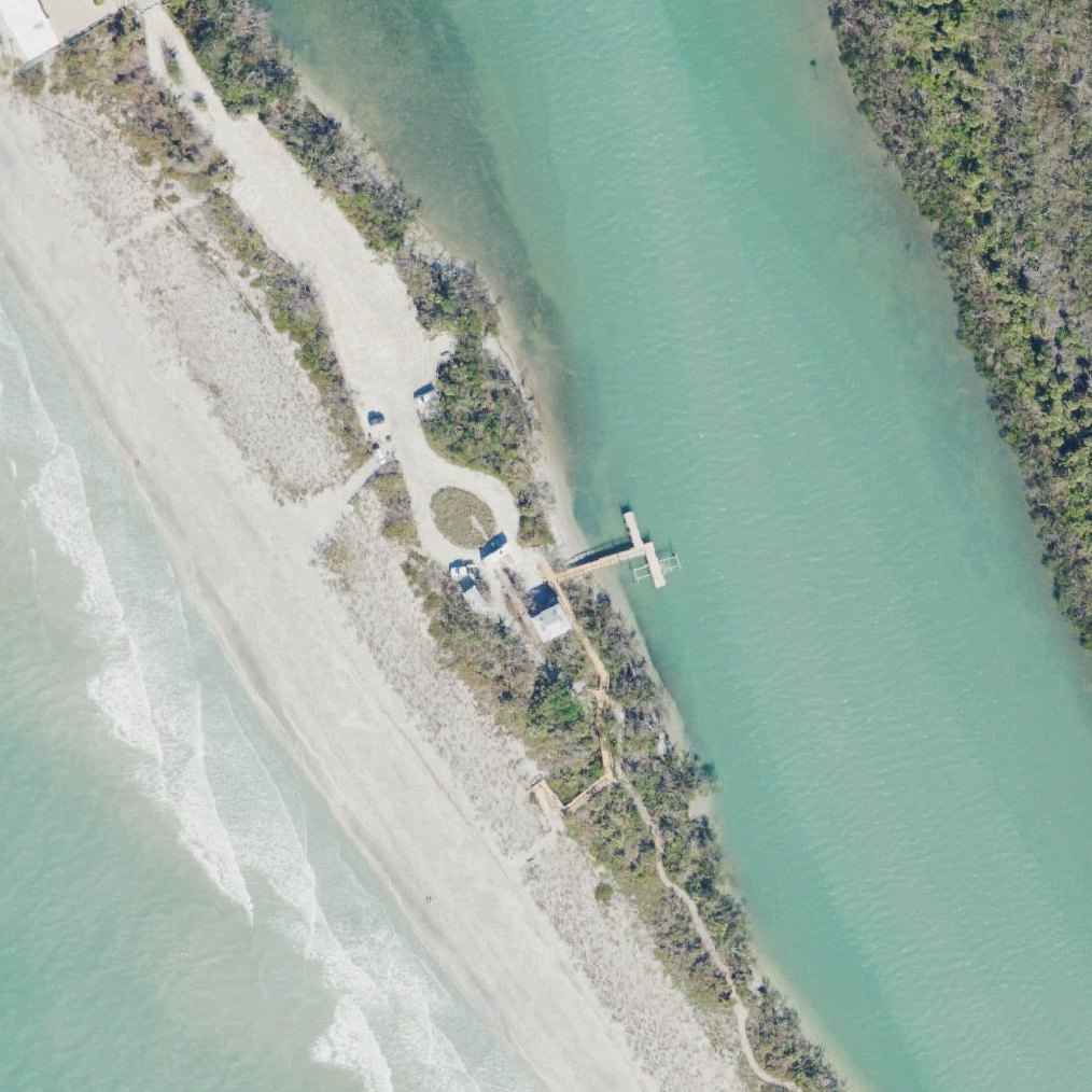 Aerial map of Stump Pass Beach State Park